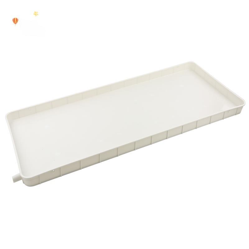 Bandeja de Plástico Rectangular con Drenaje Base para Maceta Recolector de Agua de Condensación Bandeja Larga Estrecha para Maceta