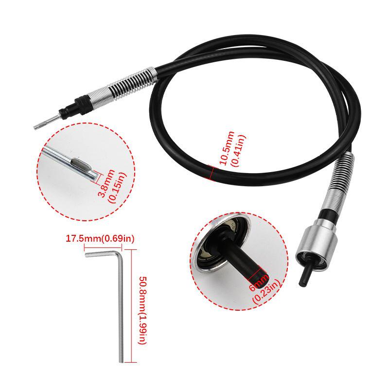 Electric Woodworking Carving Knife Adapter for Engraving & Lettering Chisels with Flexible Shaft