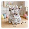 Easter Bunny Figurine Cute Design Resin Hare Statue Holiday Themed White Ornament for