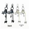 Ins-Style Woven Leather Beaded Star Keychain Charm Pendant