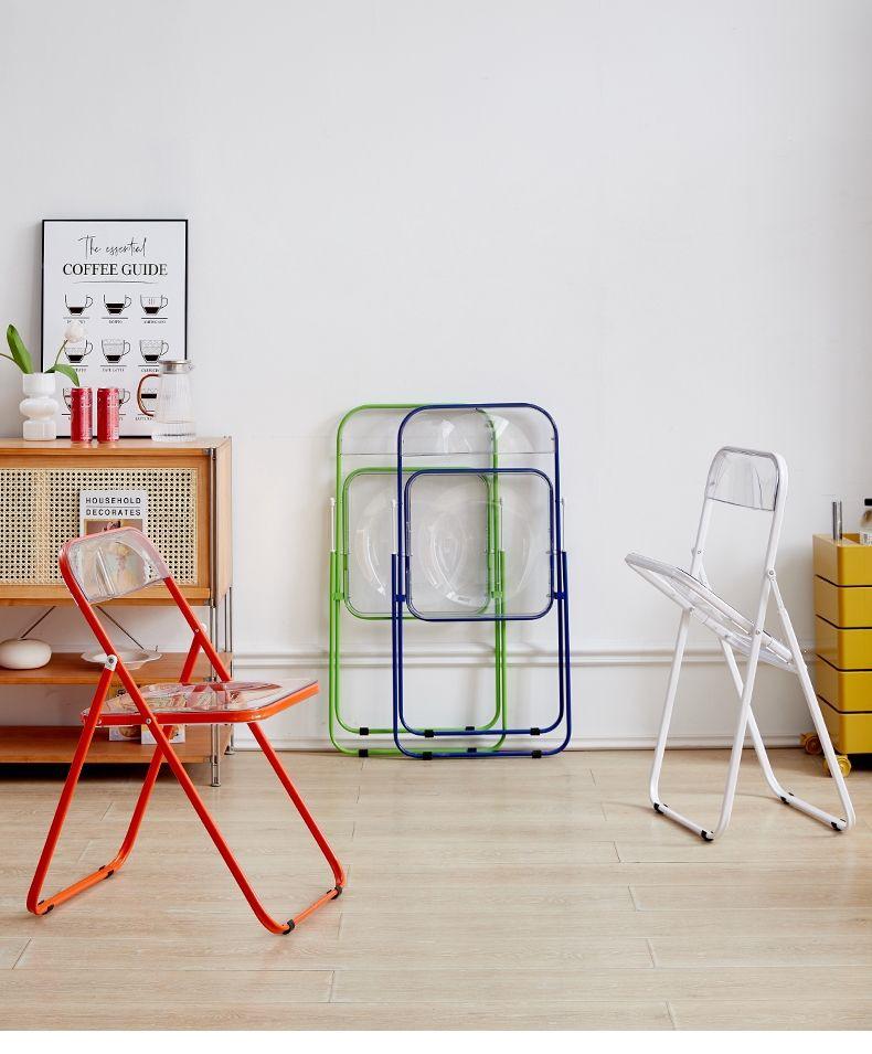 Acrylic Transparent Chair for Photos - Stylish, Portable, Light Luxury Coffee & Dining Chair, Ins Style.