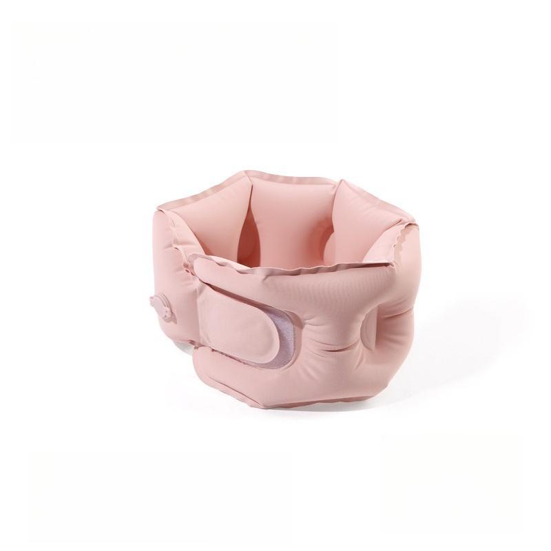 Car Seat Supplies Inflatable U-shaped Pillow Travel Portable Neck Pillow Can Store Airplane Pillow Press Inflatable Pillow розовый