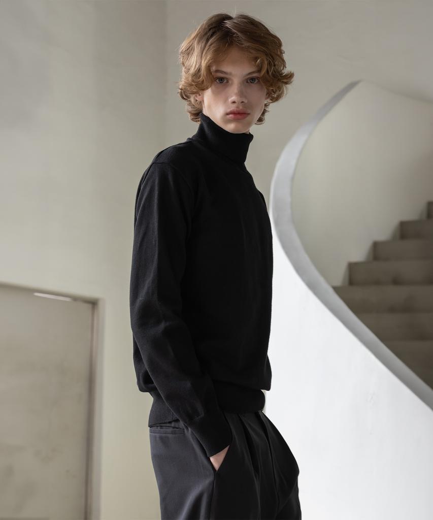 Dekkoloso Mode Herasi Turtleneck Knit [Black]