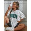 Brooklyn New York Printed T-shirt Women Men Summer Cotton Casual Loose Oversized Short Sleeve Streetwear Male Female Clothing
