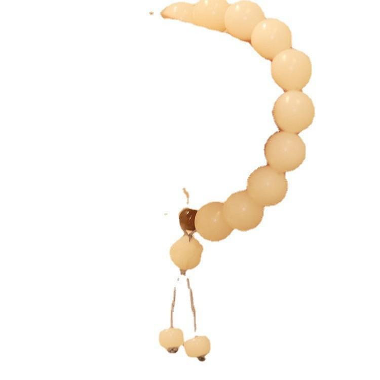 Fashionable Commuting Milky White Crystal Bracelet, Natural White Jade Bodhi Bead Finger Wrap Bracelet, Handheld Bodhi Bead Bracelet