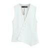 TAOP&ZA Women's Spring/Summer V-Neck Asymmetric Sleeveless Casual Vest