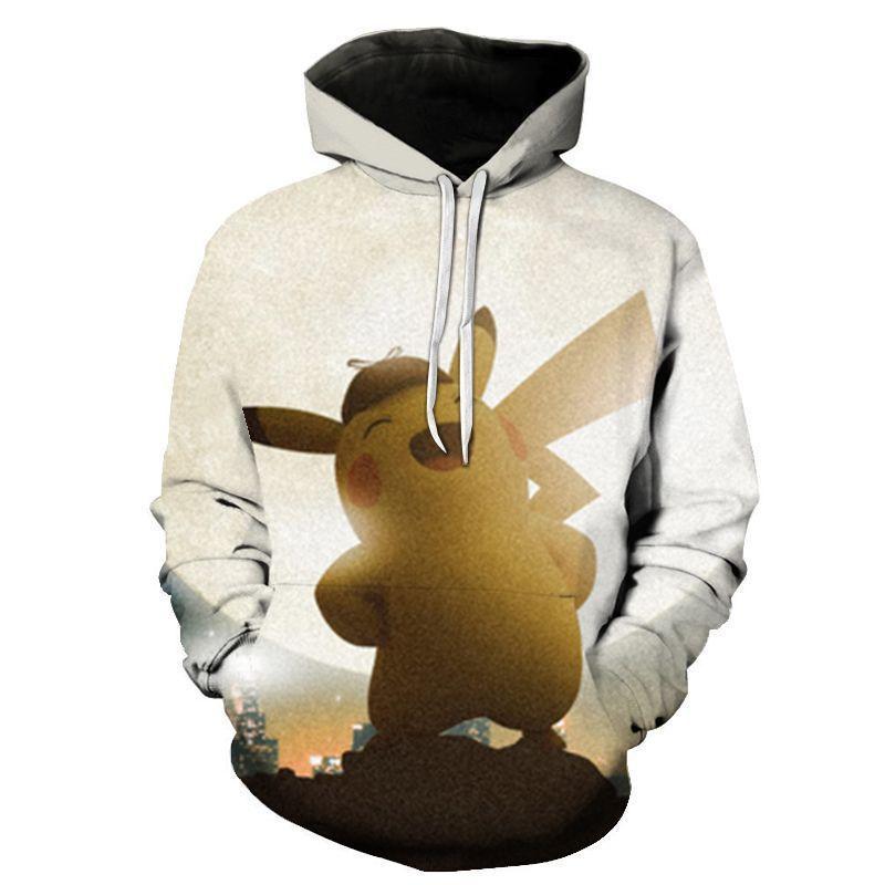 

Свитшот Pokémon Pikachu для мужчин и детей, 3D цифровая печать, большой размер, европейский и американский, взрослые, 2024 130