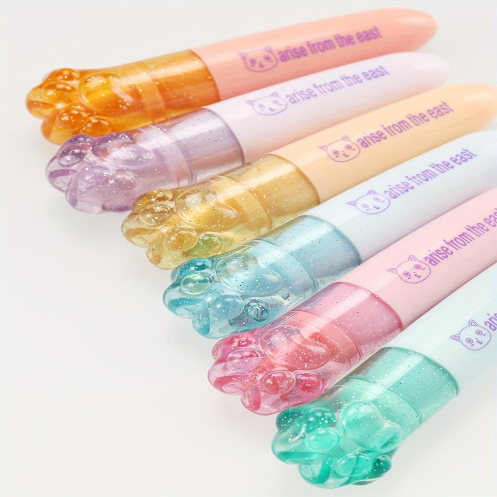 Cute Cartoon Cat Highlighter School Office Stationery Student Drawing Supplies Kawaii Ice Cream Mini Marker Pen