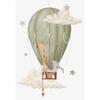 Monkey Lion Poster and Print Canvas Painting Wall Art Picture for Kids Room Nursery Decor Watercolor Hot Air Balloon Animal