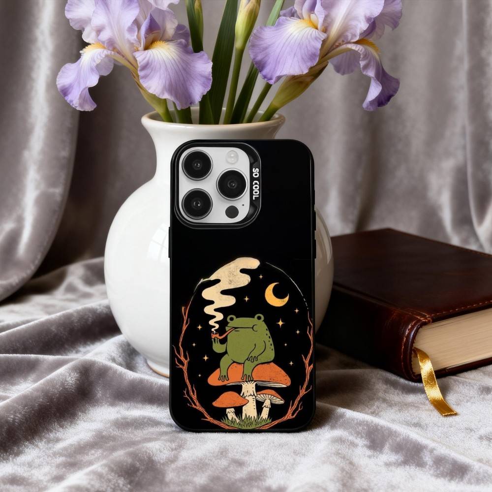 

T-The F-Frog C-Cute Phone Case For iPhone17,16,15,14,13,12,11 Plus,Pro Max Black Candy silver phone case iPhone13PRO