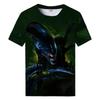 Motorcycle Summer New Alien Art 3D Print T-shirt For Men Clothing Daily Casual T-shirt Horror Alien Movie Graphic Harajuku Tops