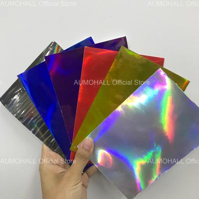 Holographic Laser Chrome Black Car Stickers Car Interior Body Wrap Vinyl Film Sheet Black with Rainbow Decals