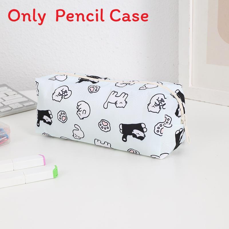 Cartoon Print Pencil Case With Large Capacity For Students And Makeup Storage
