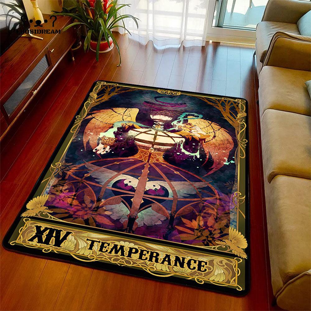 Tarotkarten Design Teppich Rutschfeste Teppiche Schlafzimmerteppich Teppich für Teenager Läufer Flur Bodenmatten Weihnachten Natal Geschenk Dekor