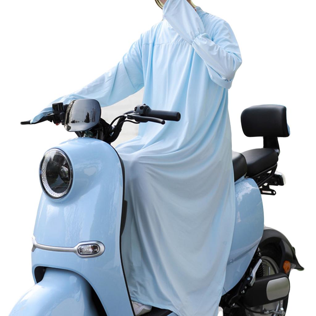 Sun Protection Suit Full Body Long Sleeves UV Protective Summer Cycling Suits for Riding Sky Blue