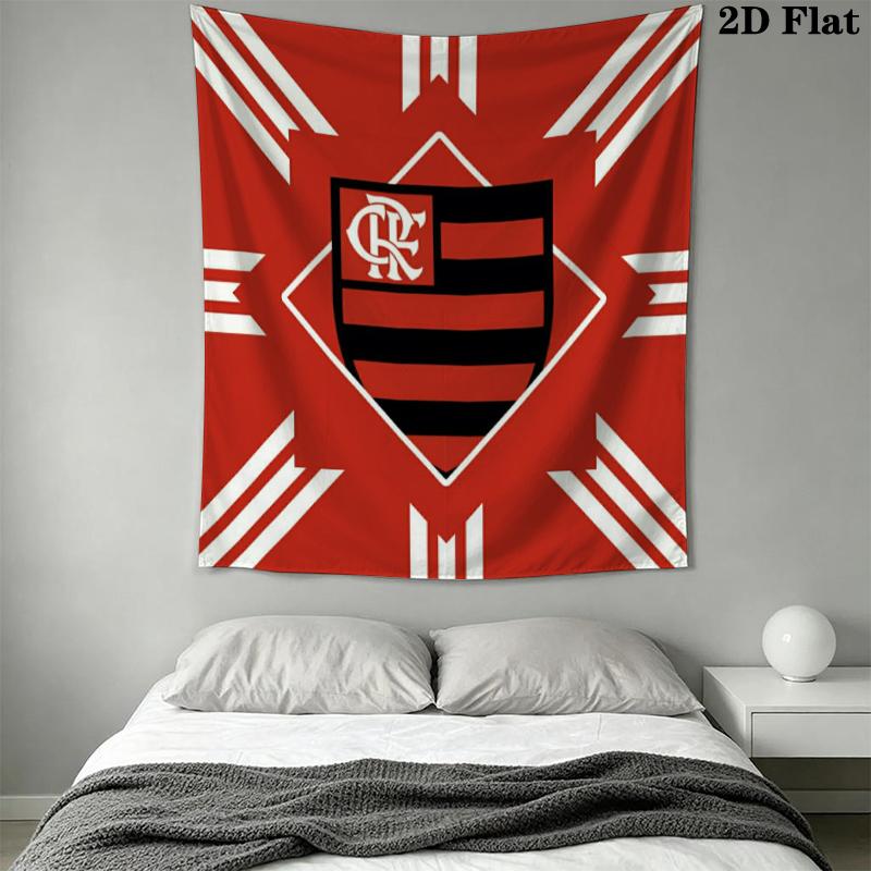 CR Flamengo Wall Tapestry Aesthetic Wall Hanging Printed Fabric Blanket Decorative Tapestries for Bedroom Living Room Home Decor