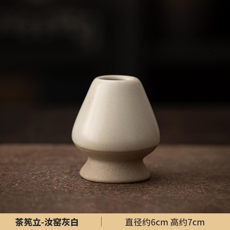Ceramiczny uchwyt na zieloną herbatę Matcha Chasen Japoński stojak Miska Bambusowa Trzepaczka Młynek Szczotki Uchwyt na przybory do herbaty Zestawy naczyń do herbaty Akcesoria
