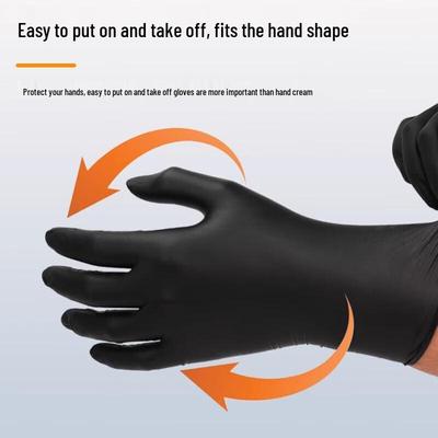 JIAQILI Thickened Disposable Black Latex Gloves