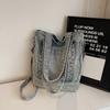 Denim Tote Bag Women Shoulder Bag Vintage Handbag