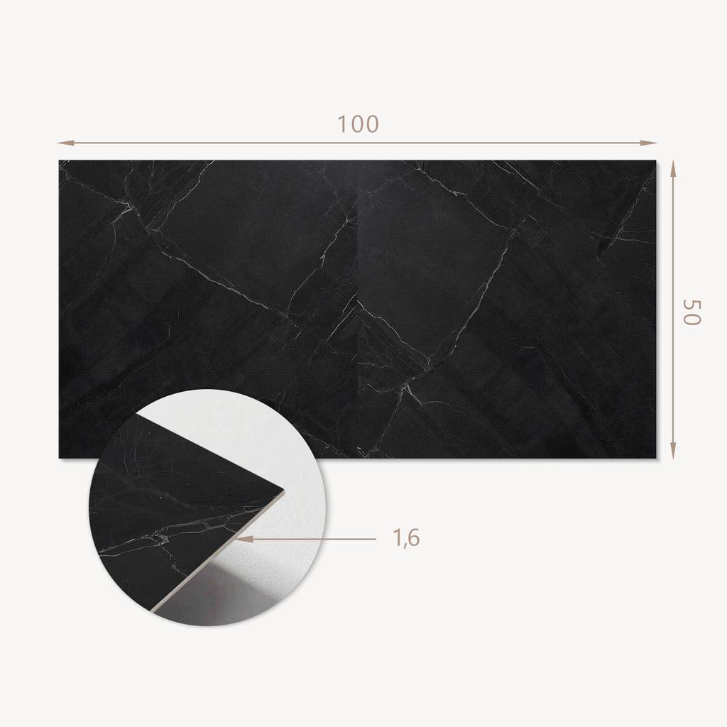 Self-adhesive vinyl panel with pattern for the living room 100x50 cm Elegant marble pattern