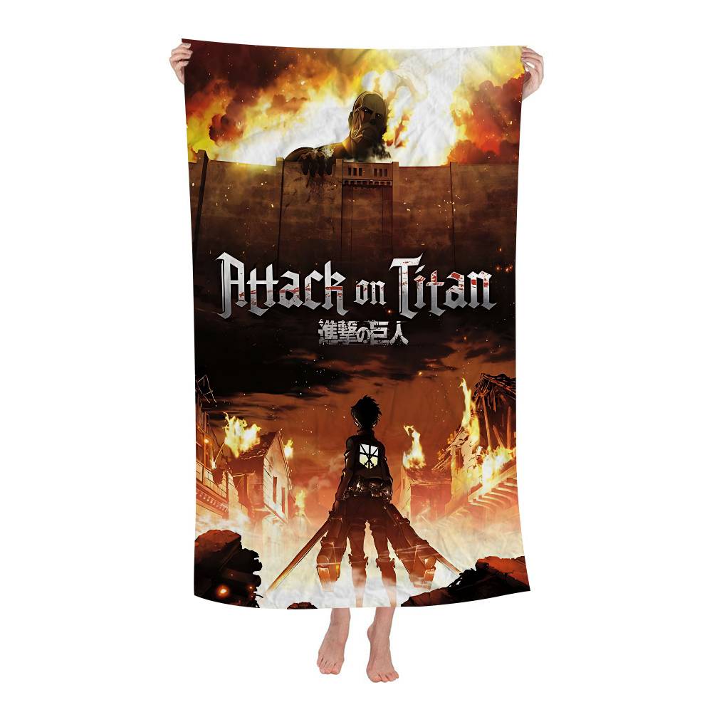 A-Attack On Anime Titans Big Microfiber Beach Towels Quick Dry Towel Sand Beach Towels Pool Towel For Travel Swim Pool Yoga