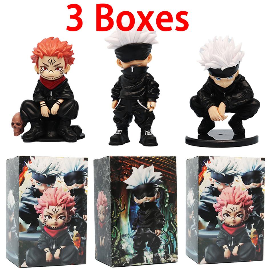 3pcs Satoru Gojo Action Figure Jujutsu Kaisen Anime Figure 3 Style Lord of the Curse Sukuna Figurine Collection Model Doll Toys