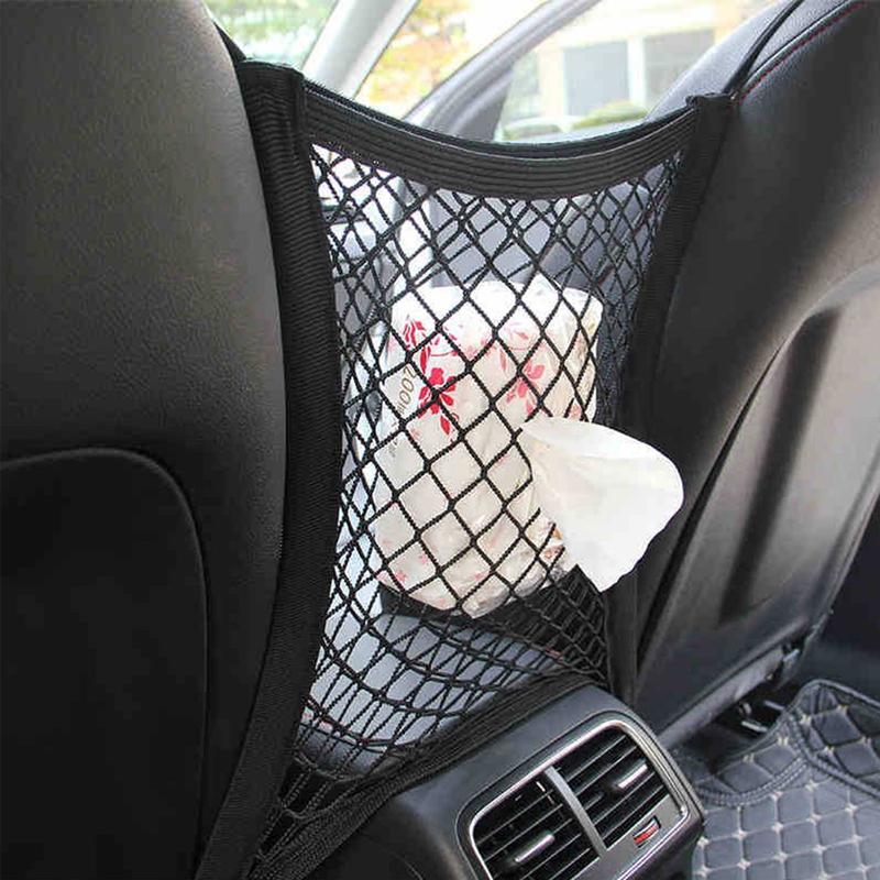 

Car Handbag Holder Between Seats Car Mesh Organizer, Seat Back Net Bag, Auto Net Bag Barrier of Backseat Pet Kids