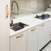 Nordic cowhide wardrobe drawer door leather handle kitchen cabinet bedroom study handle furniture children handlehandle