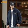 JEEP Men's Stand-Collar Fleece Casual Jacket