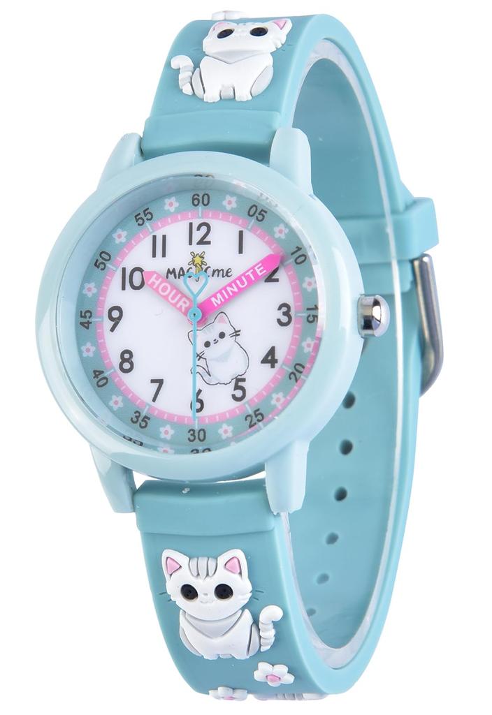 Maeau Lightweight Wrist Watch for Cute Analog Watch with Animal Perfect for or As a Gift for Girls Kids, Pattern, School, Study,