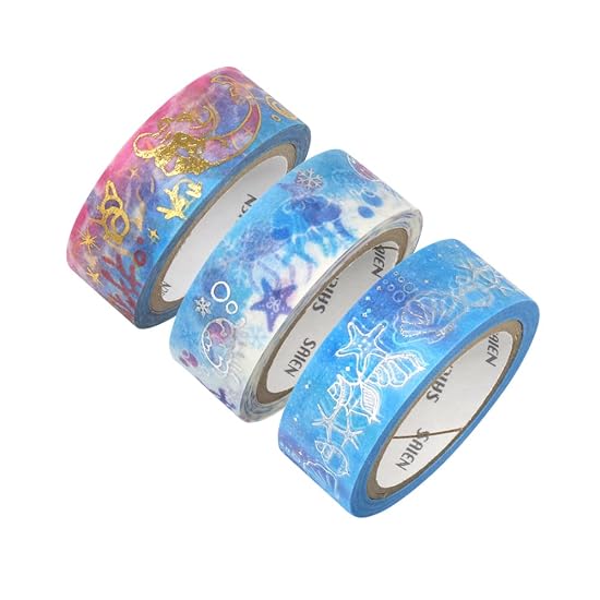 Маскирующая лента Kamiiso Sansho SAIEN Original, набор из 3 узоров (Русалка, Медуза, Ракушка x 1 шт.) Безумный B09YHBXSF6