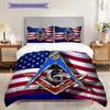 Freedom Faith Unity Bedding (1 * Duvet Cover + 2 * Pillowcase, Without Core) 2D Flat Duvet Cover and Pillowcase Soft and Comfortable Bedding Set