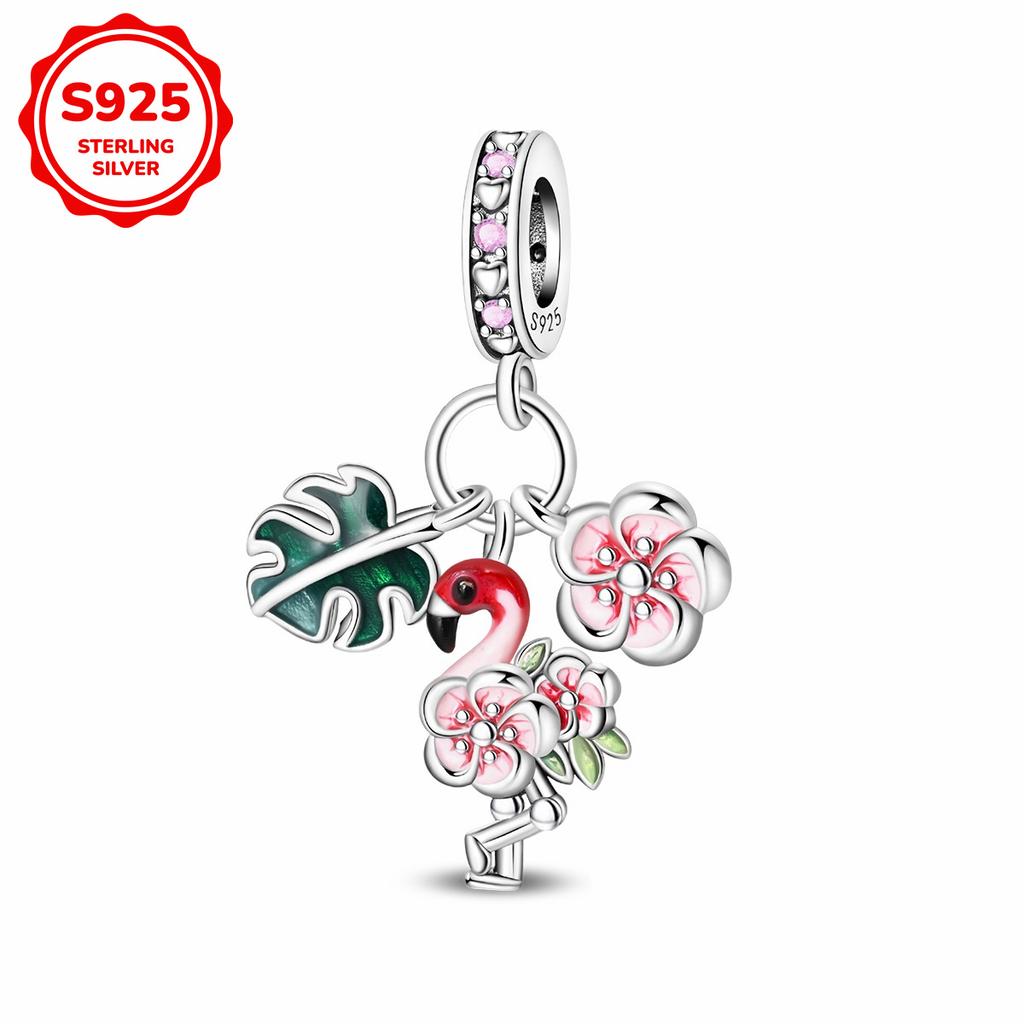 925 Silver travel Airplane and luggage Charms Beads Fits 3mm Bracelet Necklace DIY Women Jewelry Gifts