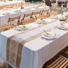 Jute Tischläufer Jute-Nähte Landhaus Tischläufer für Zuhause Esszimmer Land Vintage Hochzeit Bankett Dekoration