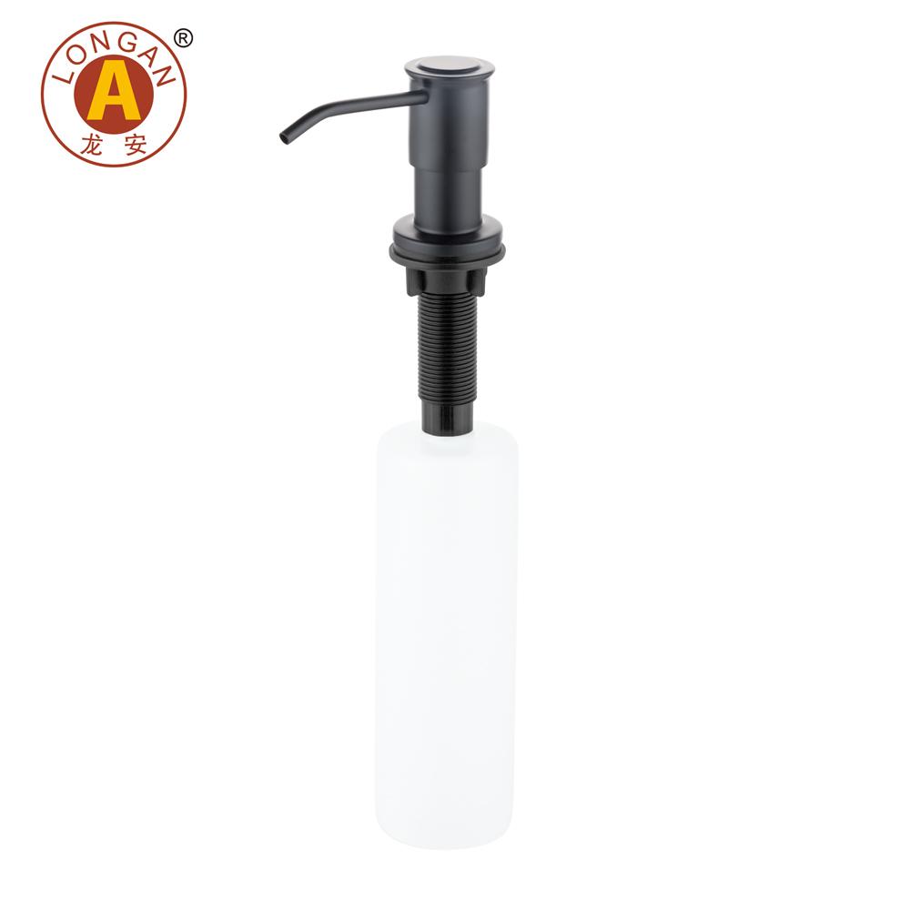 Kitchen Black Brushed Metal Stainless Steel Built in Pump Kitchen Sink Dish Hand Soap Dispenser Countertop for Kitchen