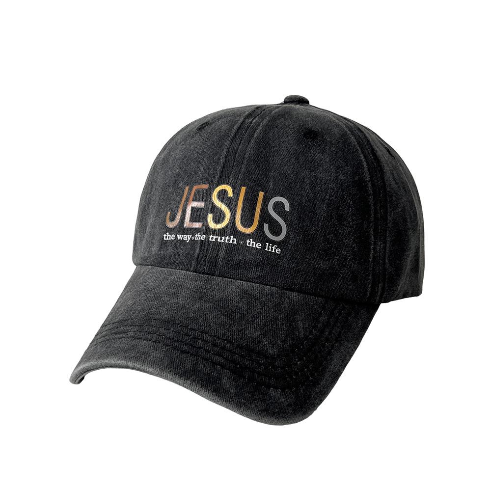 Retro Washed Hat Ins Printed Letters Baseball Cap Fashionable Versatile Spring and Summer Sunshade New Cap