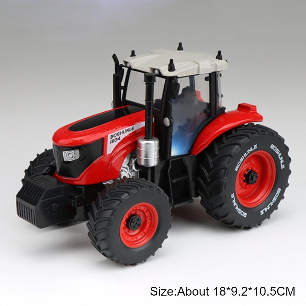 1:24 Agricultural Tractor Model Toy Car Sound Light Silding Agricultural Transport Vehicle Models Metal Diecast Gifts for Boys