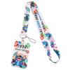 Cute Planet Plushie ID Card Holder with Slide Case & Lanyard for Phone and Access Cards