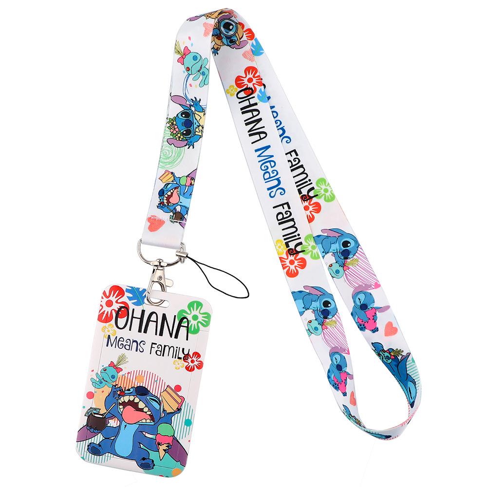 Cute Planet Plushie ID Card Holder with Slide Case & Lanyard for Phone and Access Cards