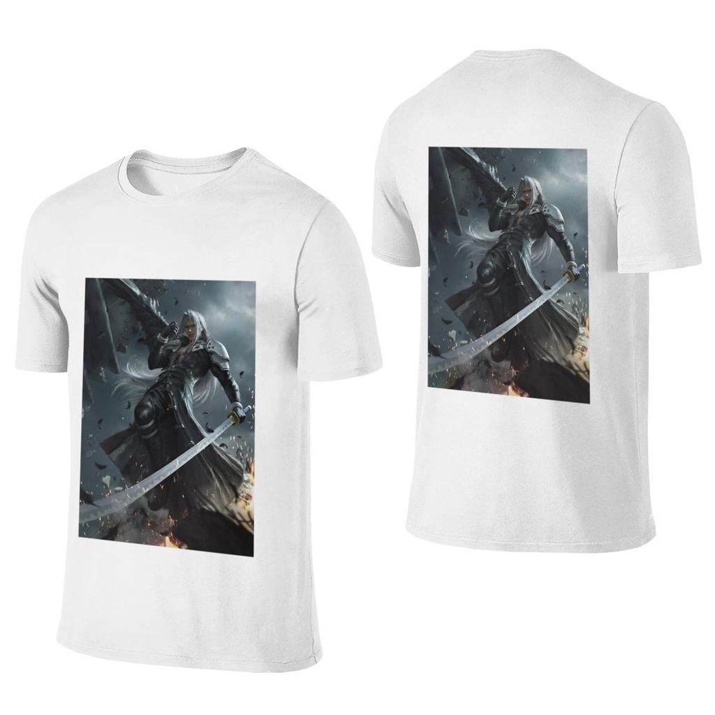 Sephiroth Fallen Angel Simple Reversible Tshirt Foreststyle Fresh Thin For Summer Unisexs Tshirts