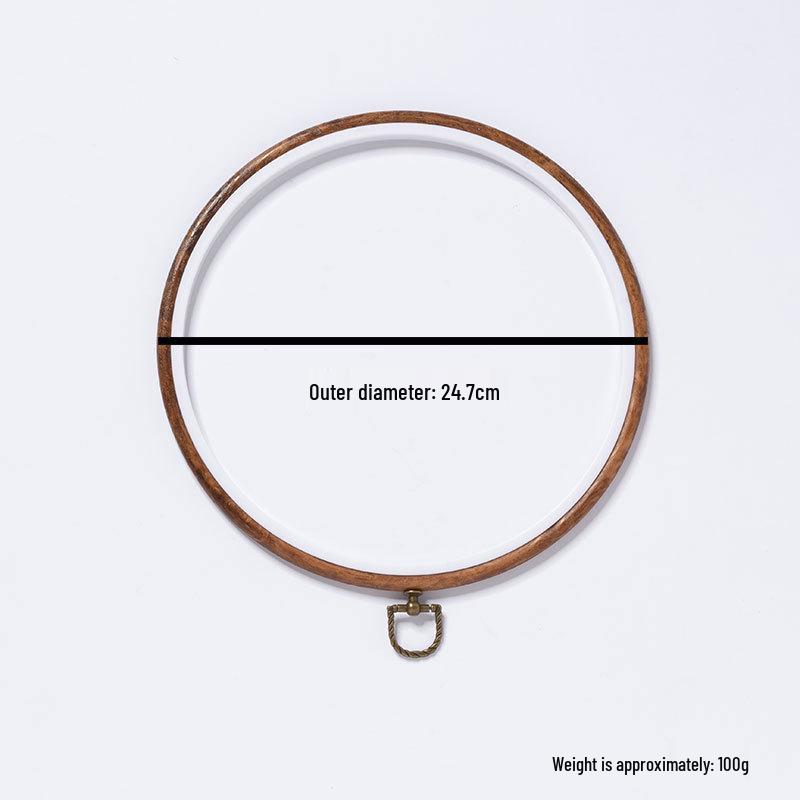 Cercuri de Broderie cu Aspect de Lemn Antic - Unelte & Decor Retro DIY Ovale/Rotunde