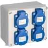 Boîtier Étanche - SOLERA - 817-42P - 4 Prises Schuko 2P+T - IP54 - Utilisation Extérieure