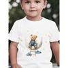 European Sizes Boys' Short-Sleeve New Spring/Summer/Autumn Cartoon Bear, Moon, and Stars Print Cute Baby Top