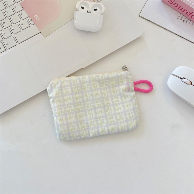 

ins fresh printing sundries storage student earphones coin change bag women s portable lipstick storage bag