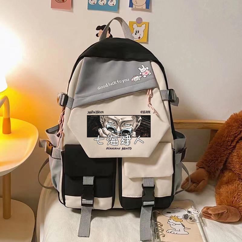 Day Mantra Peripheral Printed Backpack Youth Youth Student School Bag Lightweight Backpack Travel Bag