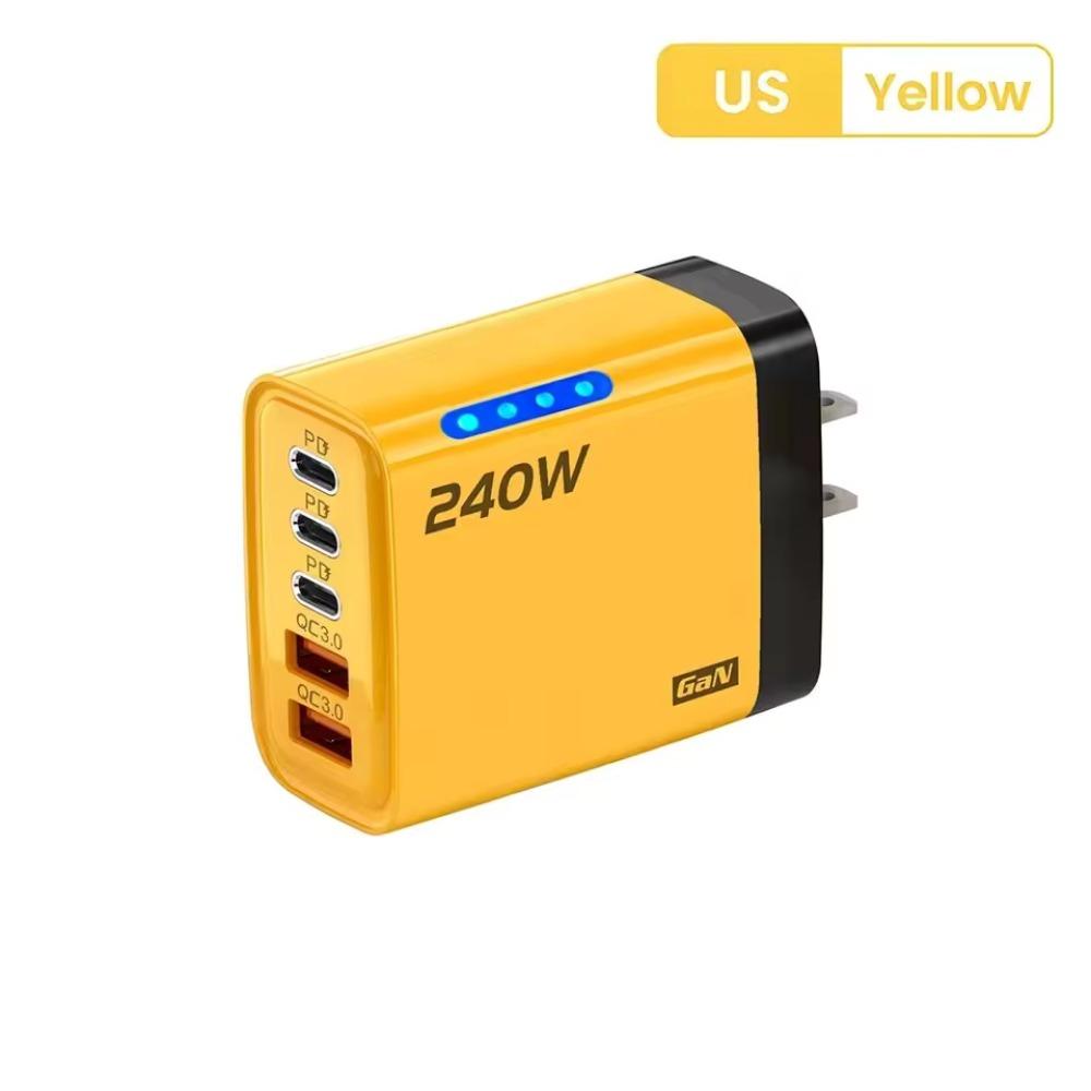 GaN Phone Charger Adapter 5 in 1 Mobile Phone USB C Charger Wall Charger Adapter Office Use