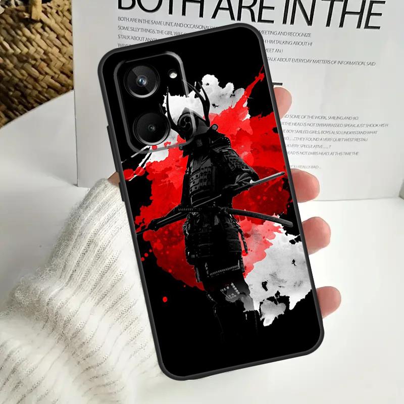 Japanese Samurai Warrior Case For Realme 9 10 11 12 Pro Plus GT5 GT Neo5 C21Y C25s C30 C31 C33 C35 C51 C53 C55 C67