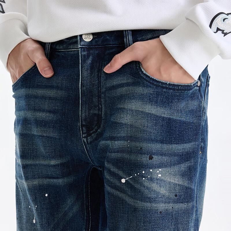 

Мужские джинсы слим-фит с принтом «чернильная точка» Cabbeen 31