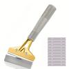 1 Scraper+10 Scraper, Multi-purpose Scraper, Can Be Used for Windows, Glass Tile Surfaces Stoves Paints Sealants, Markings, Etc.