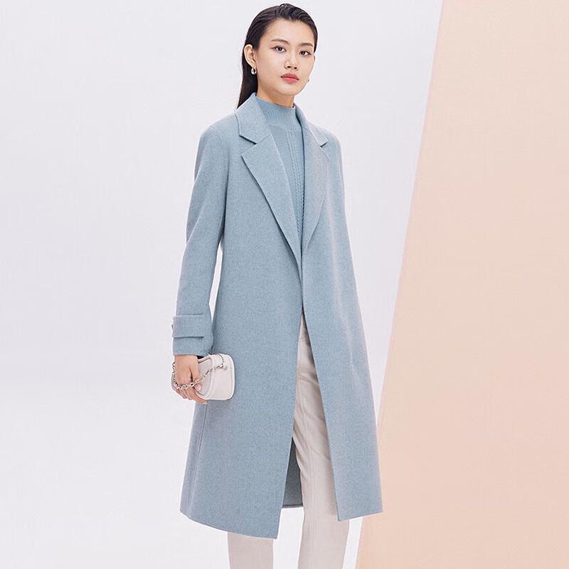 

JESSIE Женское элегантное пальто из смесовой шерсти с поясом XL